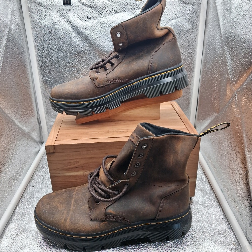 Dr. Martens Men's Combs Crazy Horse Leather Casual Boots - Gaucho